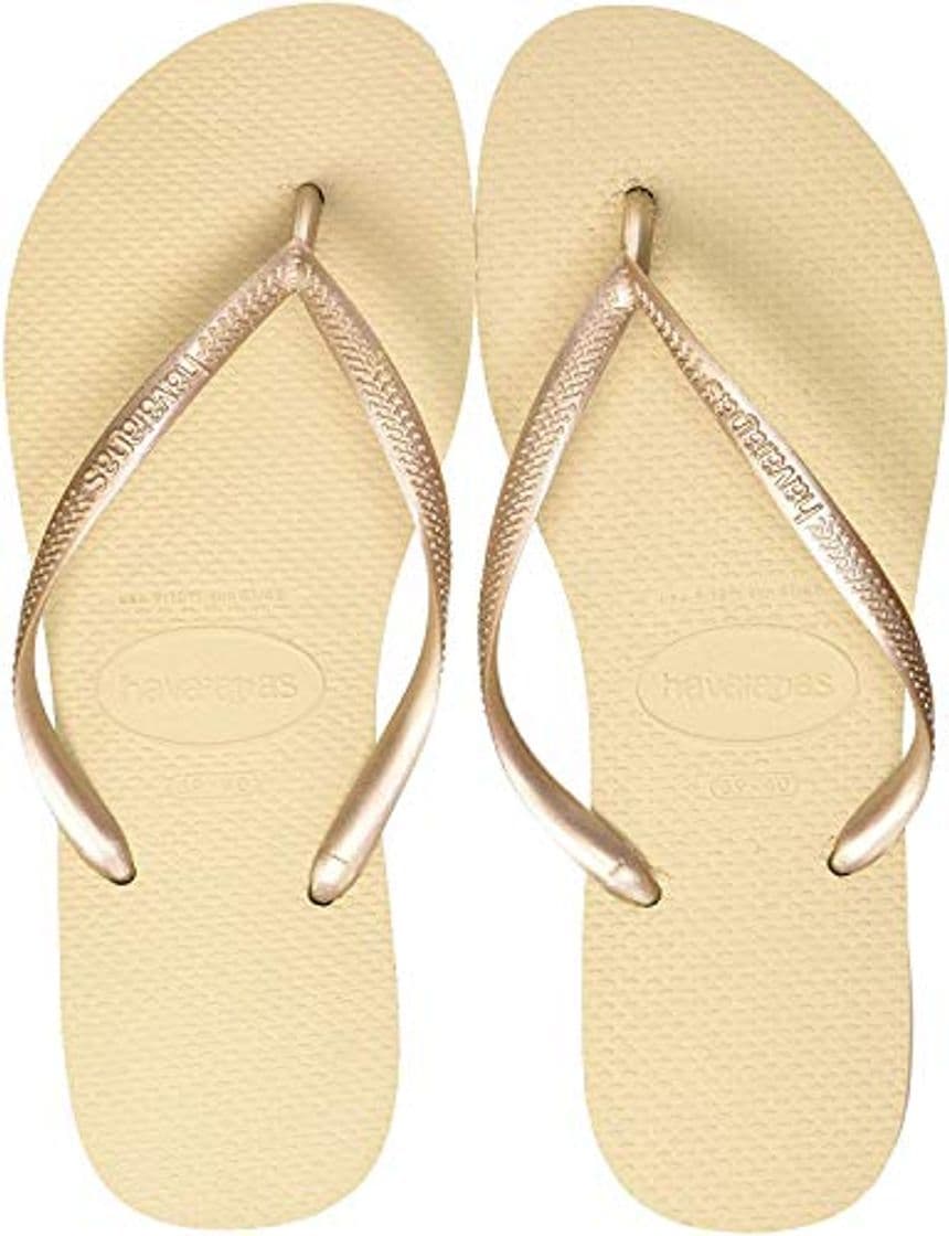 Lugar Havaianas Slim, Chanclas para Mujer, Oro