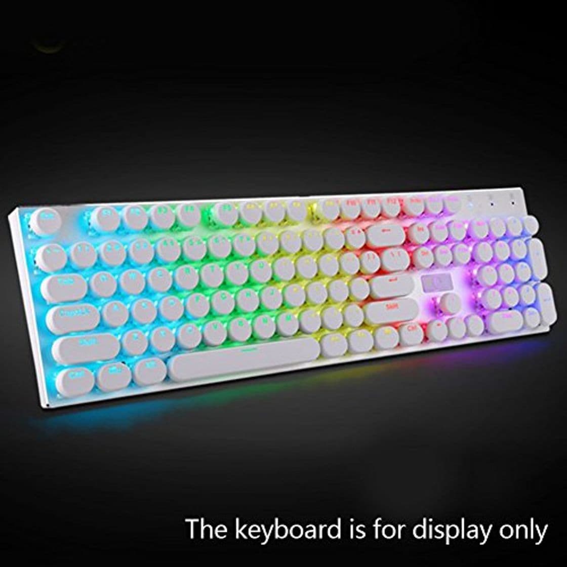 Producto Beautyrain 104 Unids ABS Tapas Redondas Redondas Contraluz para Cruz Teclado Mecánico