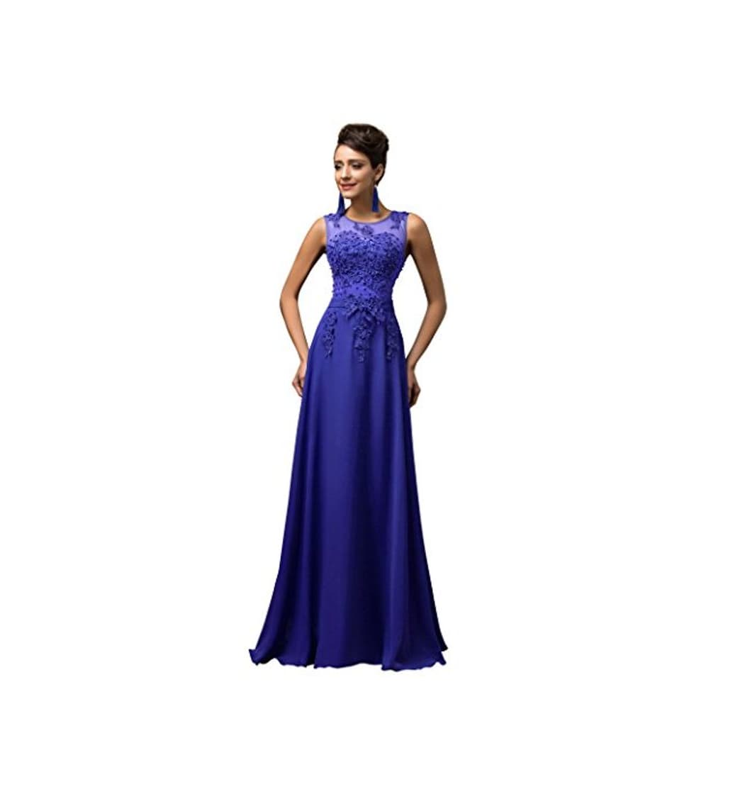 Producto Vestidos Azules Vestido Ceremonia Elegante Mujeres Sin Mangas Maxi Talla 40