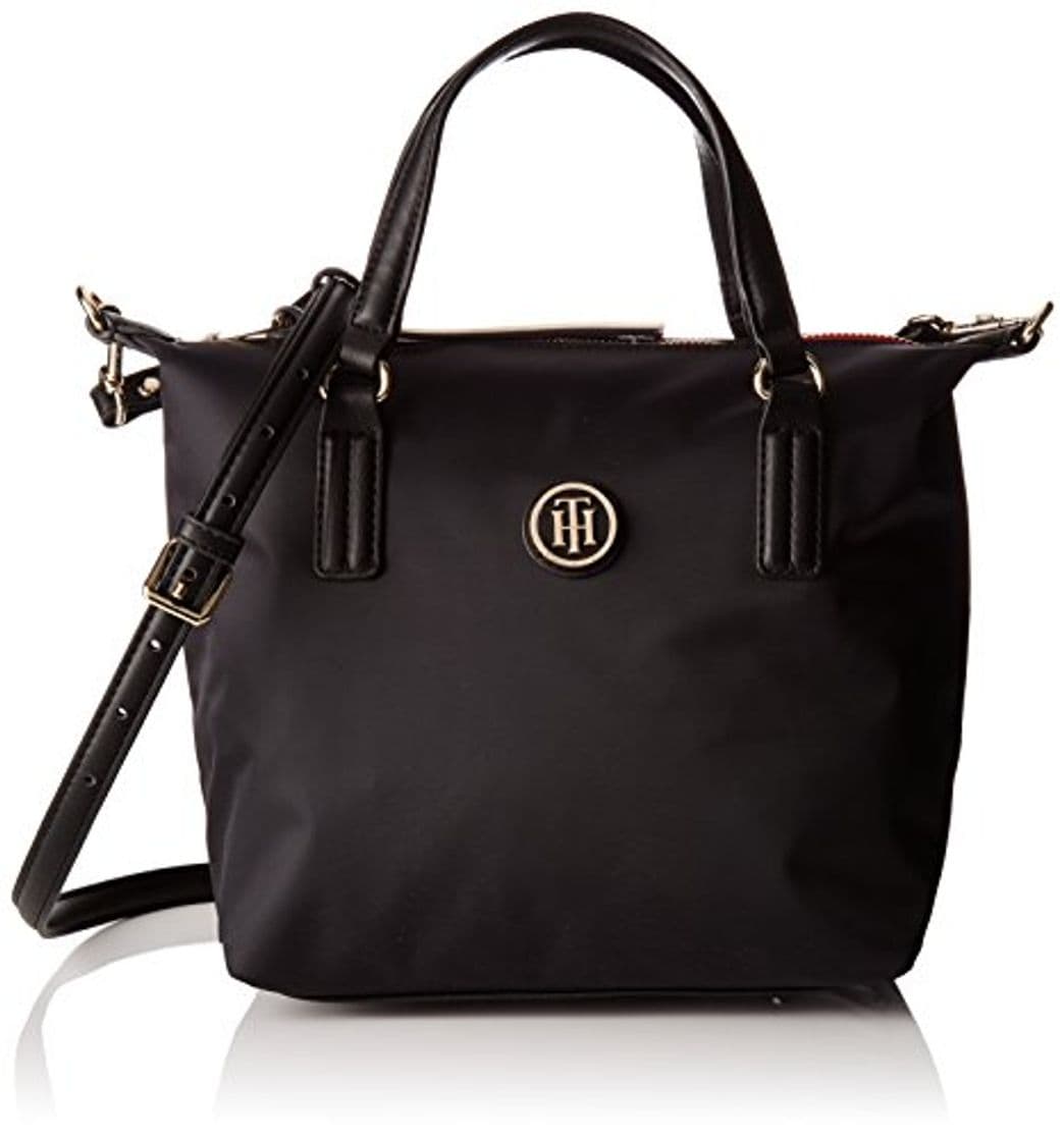 Fashion Tommy Hilfiger Poppy Small Tote, Bolso Totes para Mujer, Negro