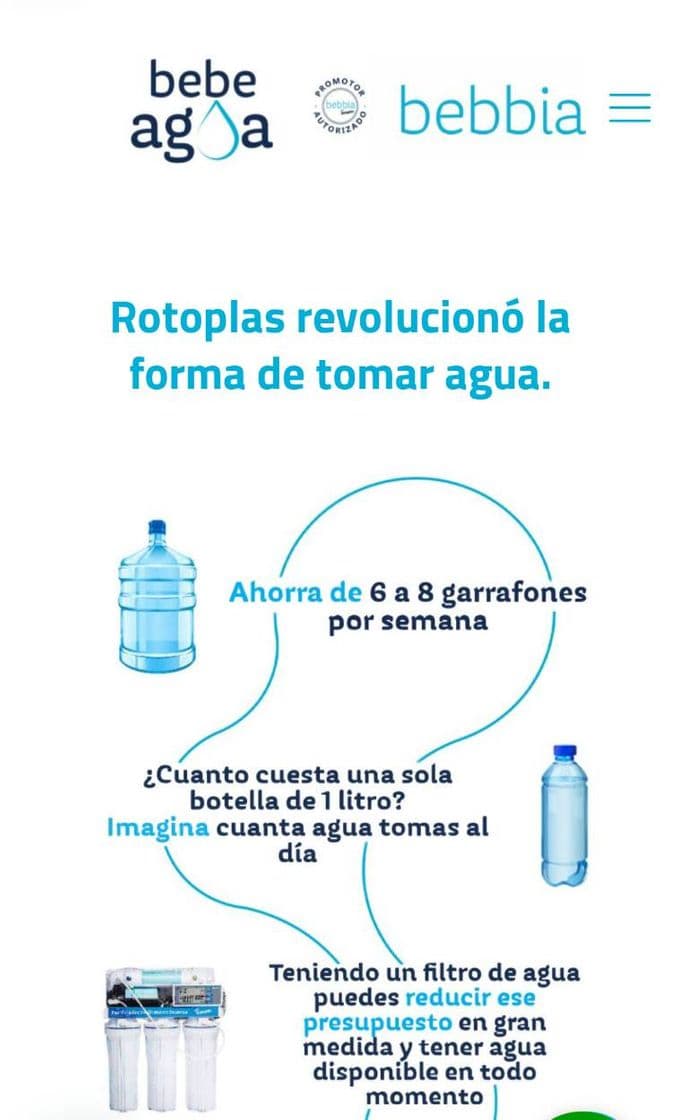 Fashion Bebía sistema de purificación de agua