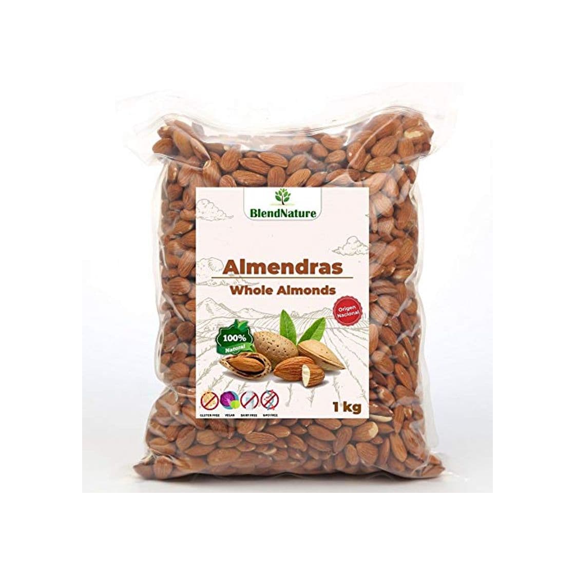 Producto Almendras Crudas Peladas 1kg