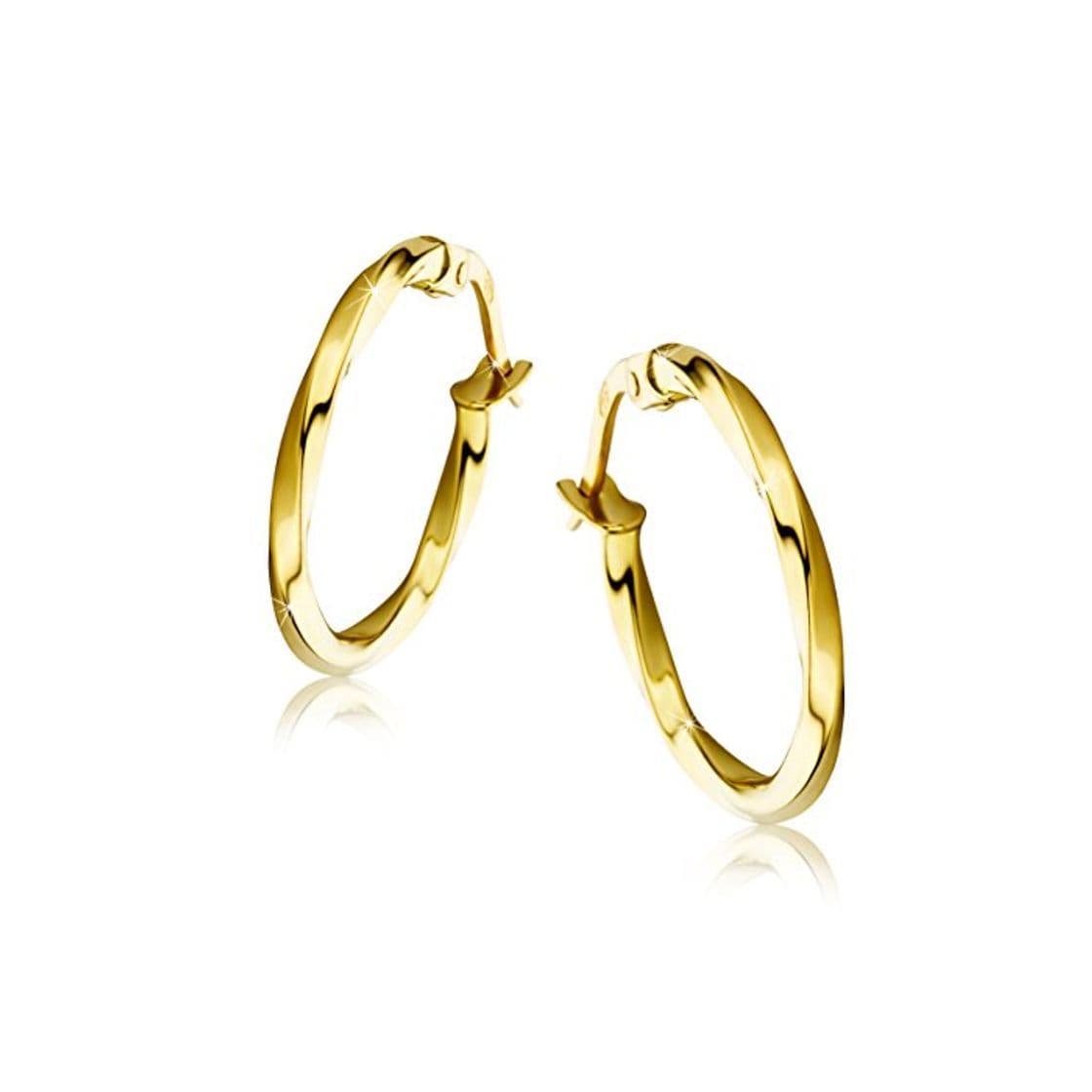 Product Orovi pendientes de mujer aros en oro amarillo 18 kilates ley 750