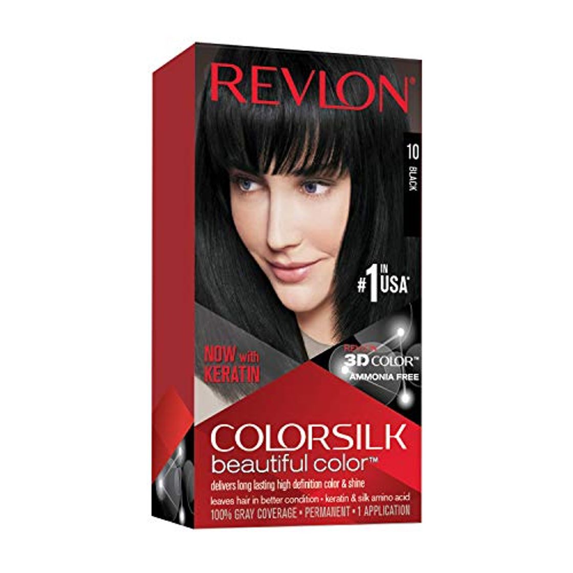 Producto Revlon ColorSilk Tinte de Cabello Permanente Tono #10 Negro