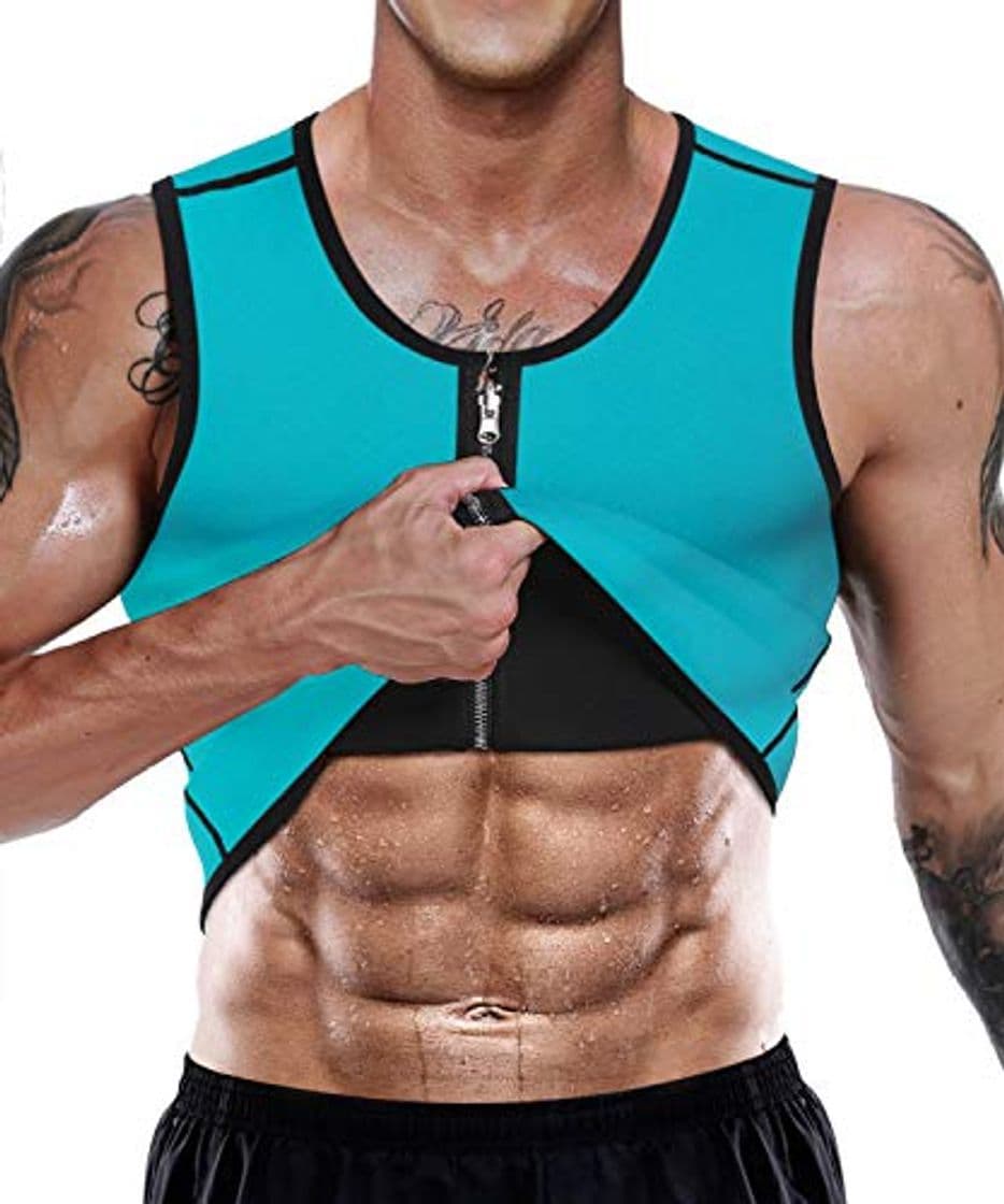 Producto LaLaAreal Faja Reductora Adelgazante Hombre Neopreno Camiseta Reductora Compresion de Sauna Deportivo