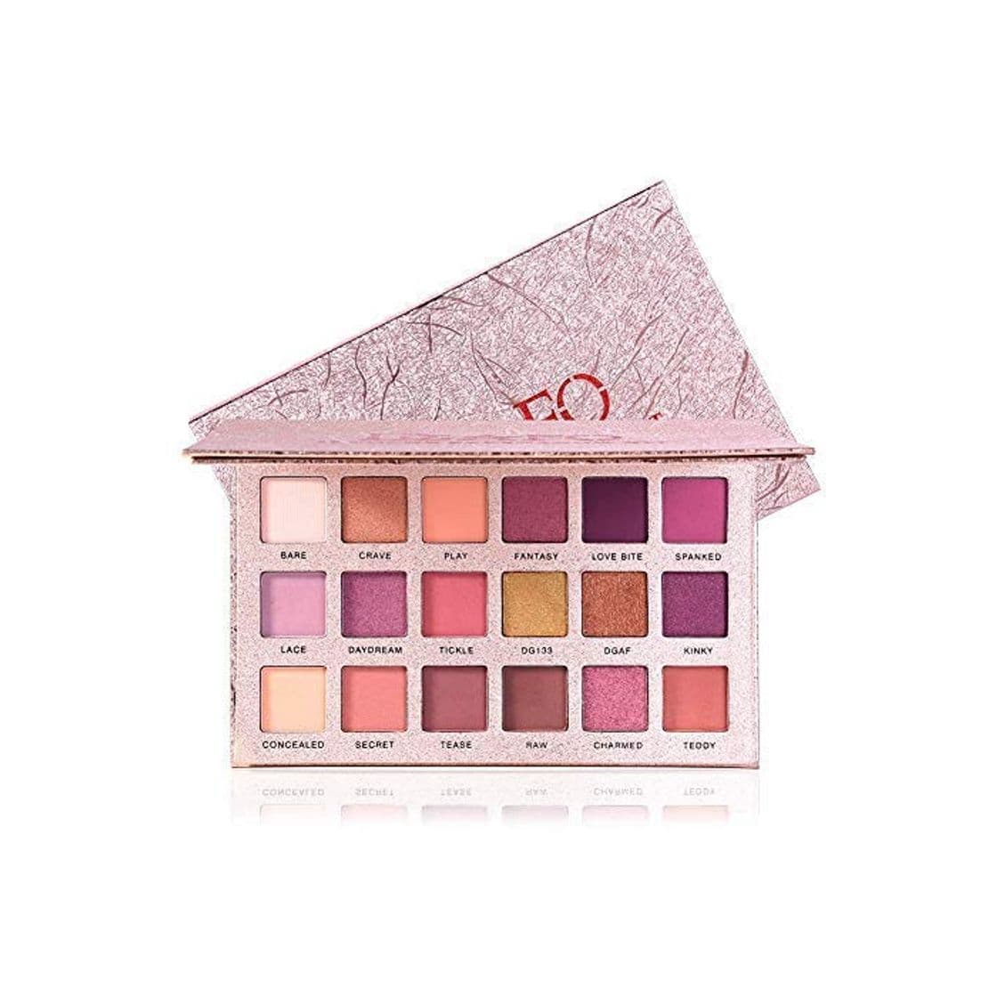 Beauty DGAFO Sombra de ojos de 18 colores con maquillaje de espejo paleta