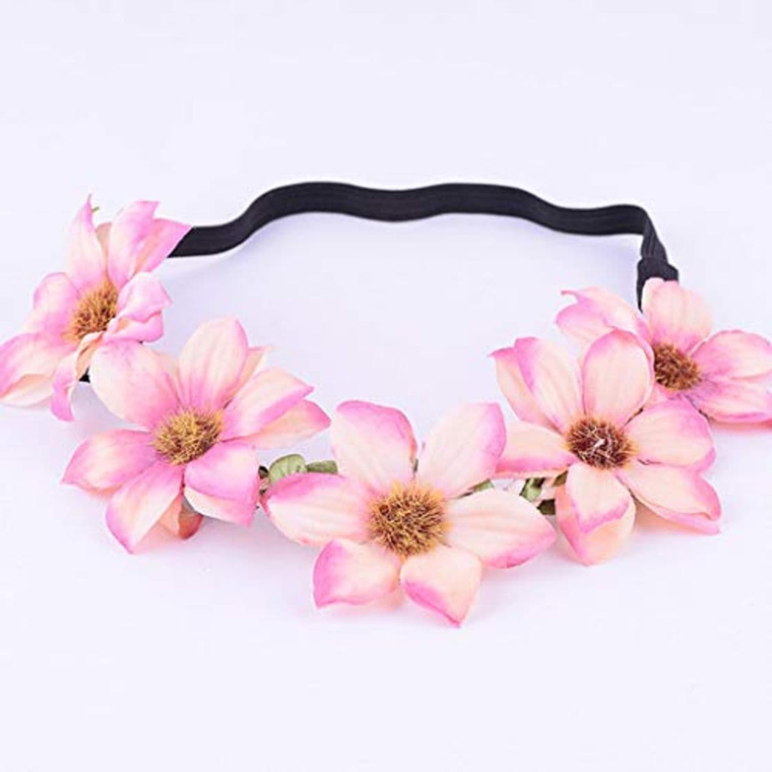 Moda MENGCI Chrysanthemum Bride Corolla Headband Wreath Flower Wig Natural Wedding Woman Girl