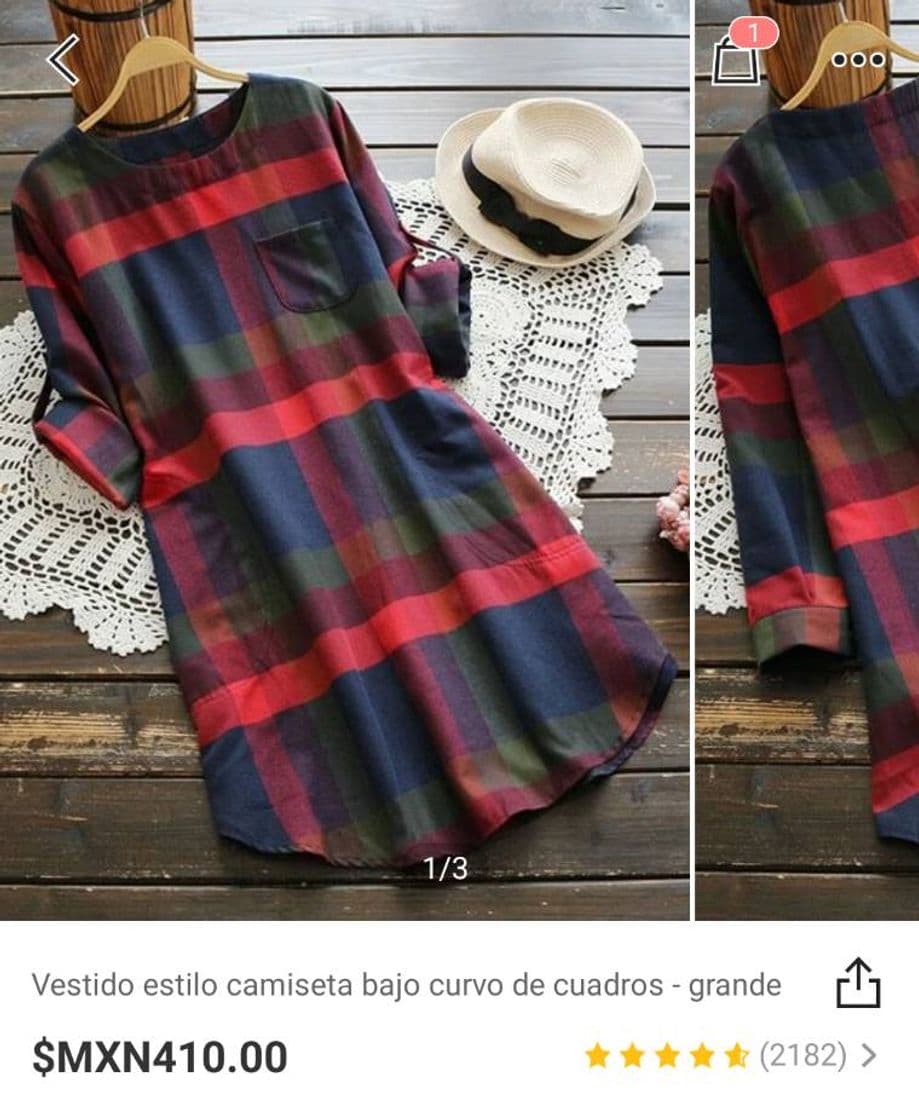 Moda Vestido de cuadros. 