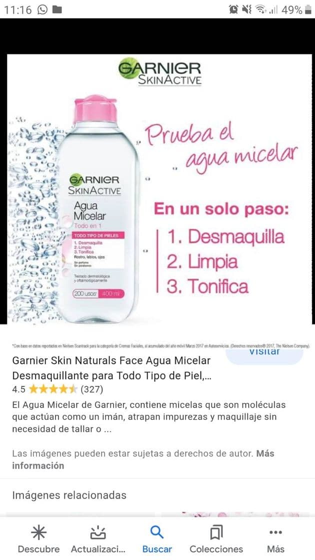 Moda Agua Micelar Skin Active Garnier