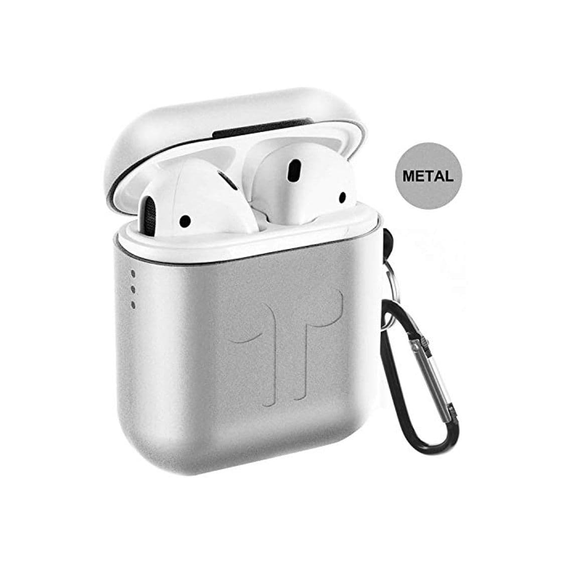 Product Airpods Case, Qcoqce Funda Airpods en Metal, Ligero Impermeable Antipolvo Airpods Accesorios