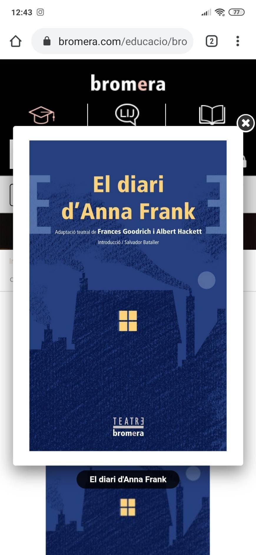 Libro El diari d'Anna Frank