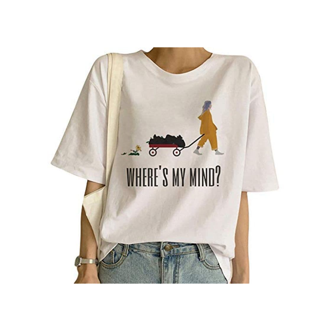 Moda Camiseta Billie Eilish Niña, Billie Eilish Camiseta Mujer Impresión Manga Corta T-Shirt