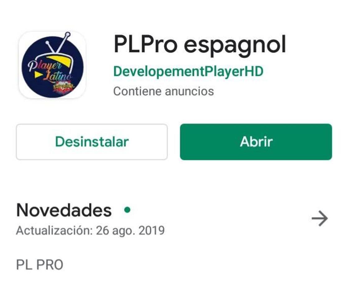 App PLPro Espagnol