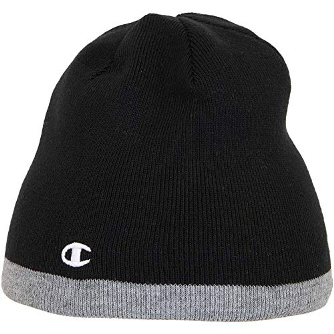 Moda Champion - Gorro reversible de invierno con logotipo negro