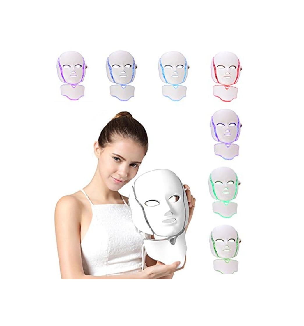 Producto NBD® 7 Color LED máscara Light Therapy LED máscara Photon con cuello