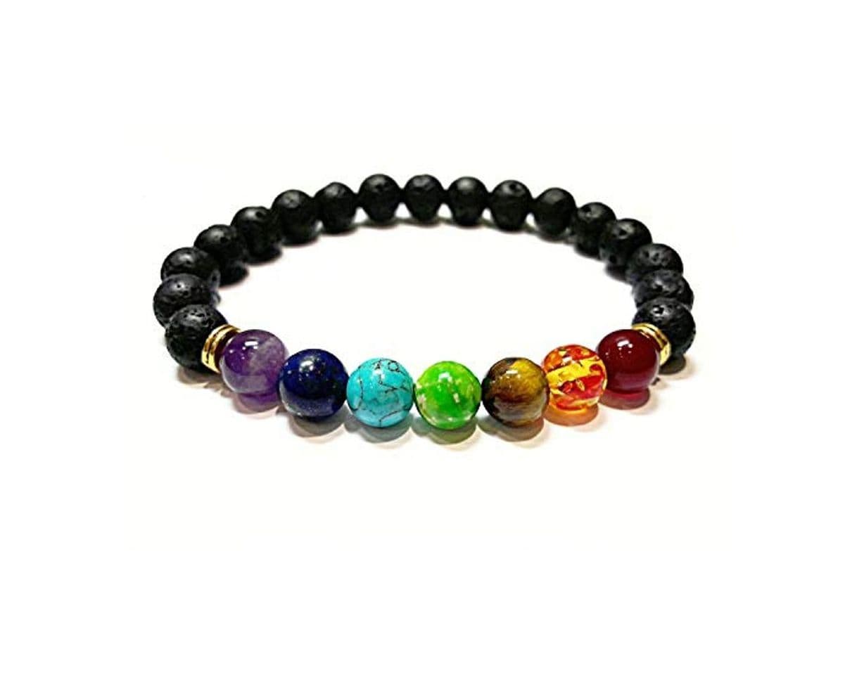 Product SODIAL Pulsera de curacion de 7 chakras Pulsera de amuleto para hombres