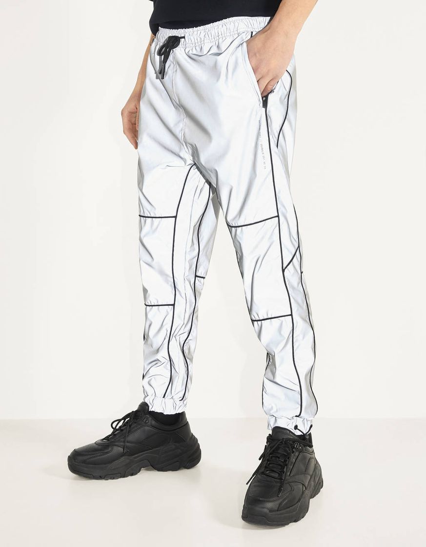 Moda Pantalón jogger reflectante