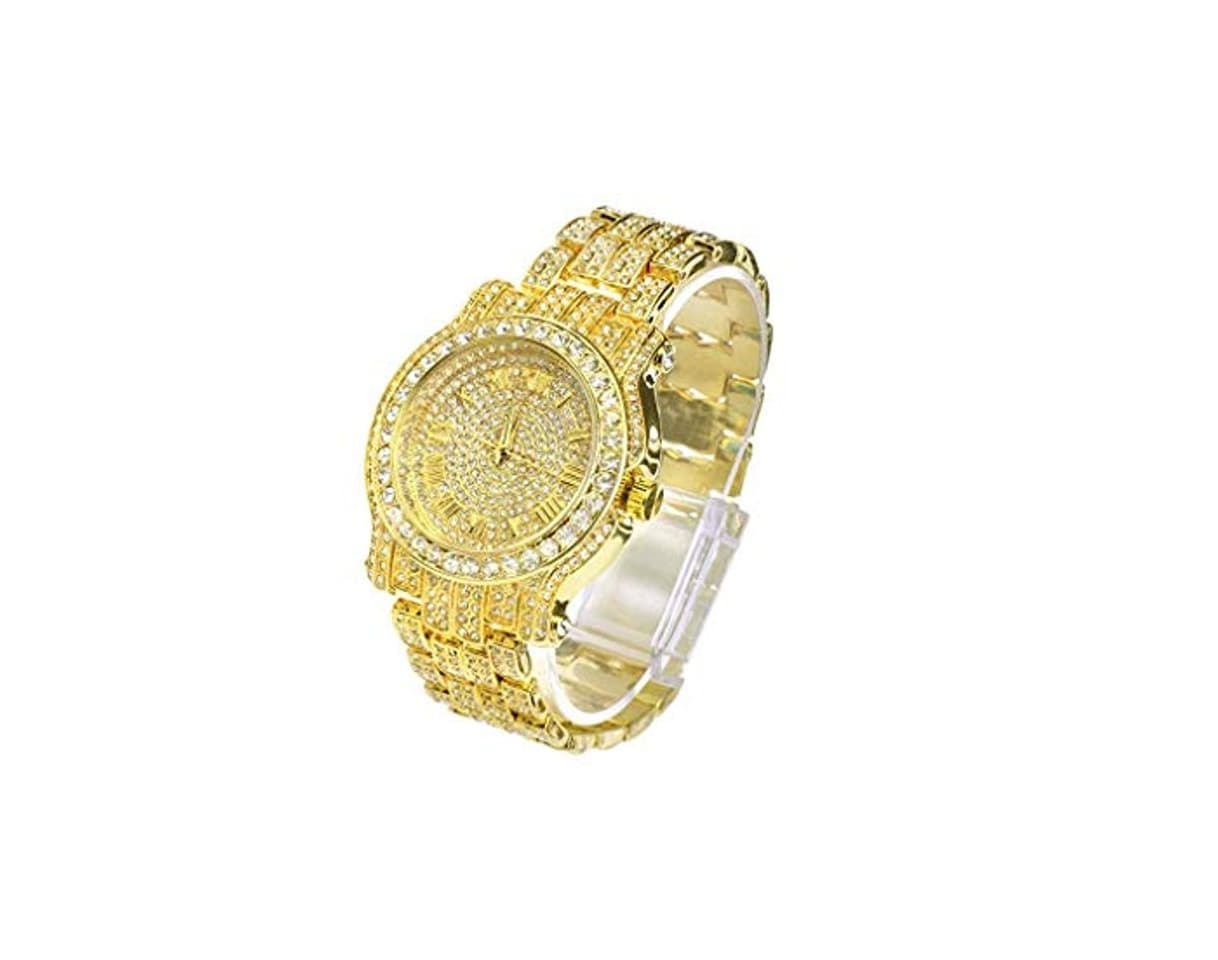 Moda Iced Out CZ - Reloj con diamantes Hip Hop - Joyería de