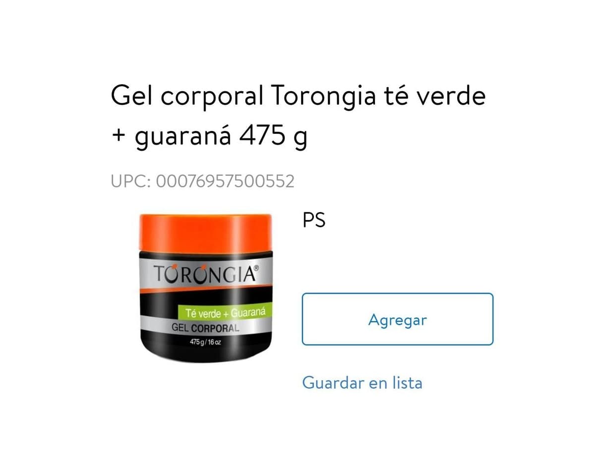 Producto Gel corporal 