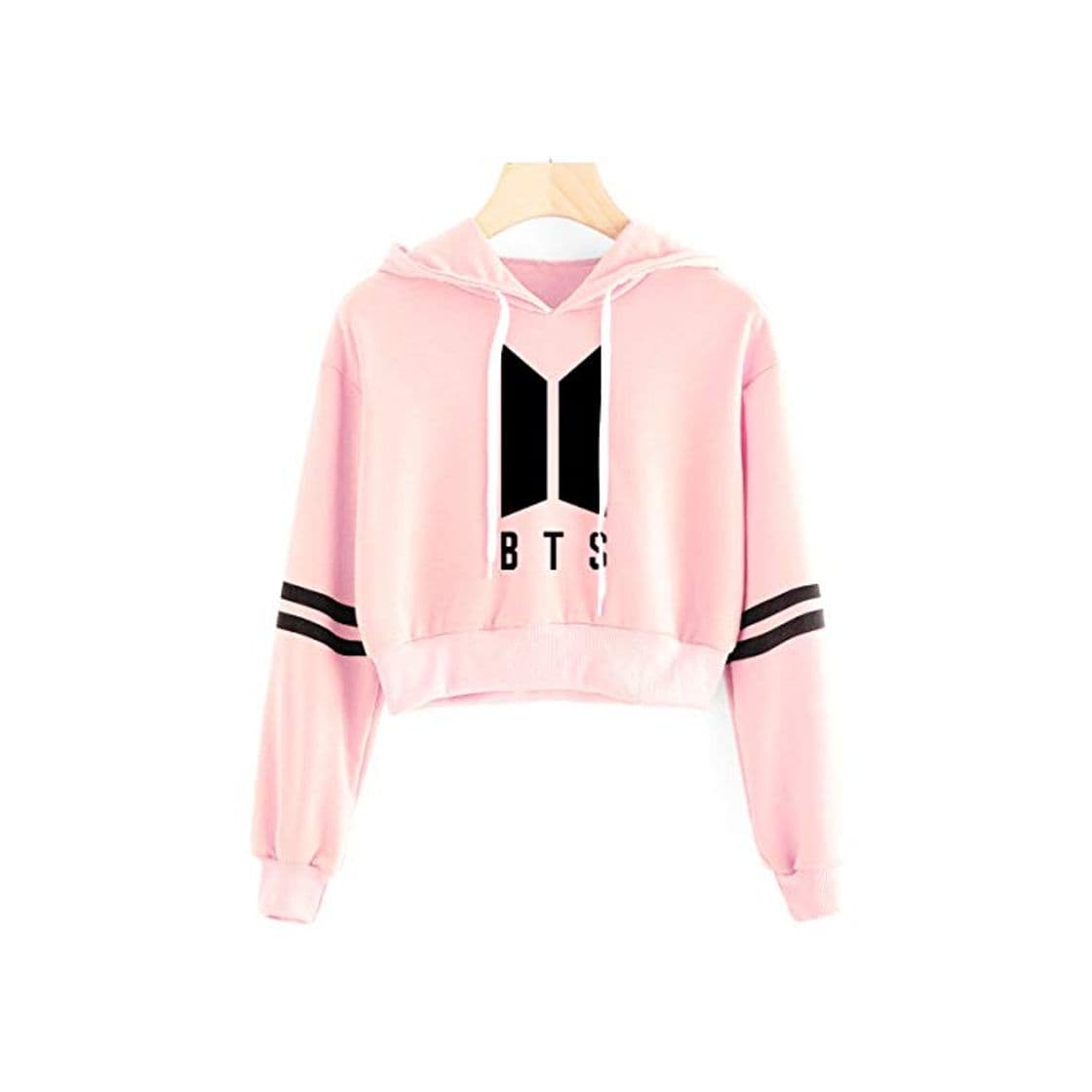 Producto SIMYJOY KPOP Korea Pop Suéter Letras Sudaderas con Capucha Crop Top Sudadera Jersey para Niñas y Mujeres JIN92 Pink S