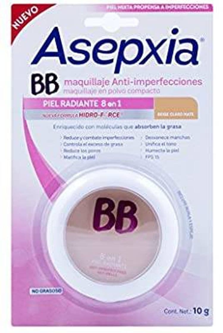 Fashion Asepxia BB Maquillaje en Polvo FPS 15 Beige Claro

