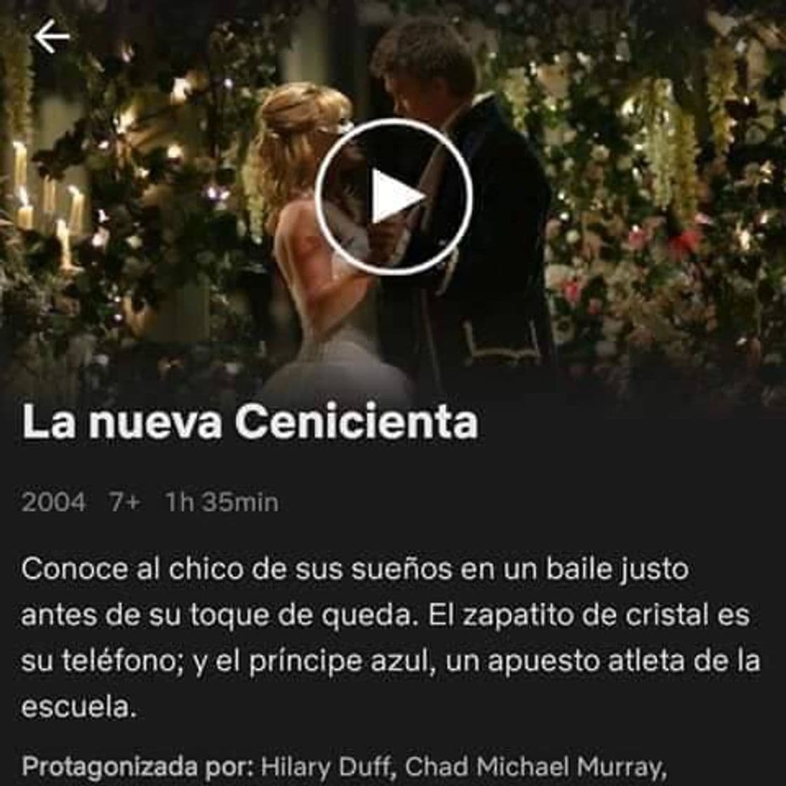 Película La nueva cenicienta