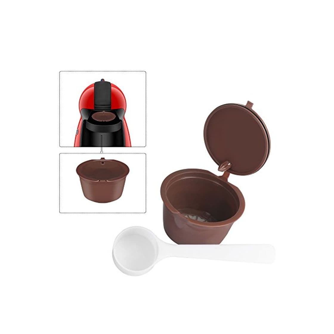 Producto OurLeeme Recargable Reutilizables Dolce Gusto Cã¡psulas de Cafã© NescafÃ© Compatible con Genio