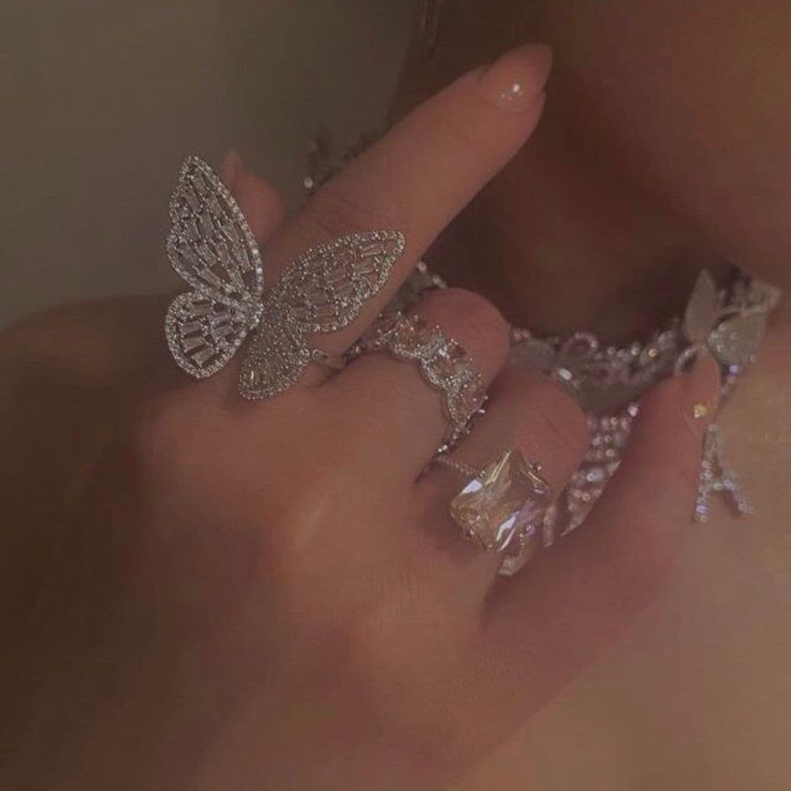 Moda Grunge angel rings