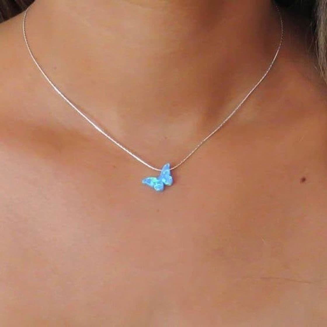 Moda Blue Butterfly pendant & Chain 