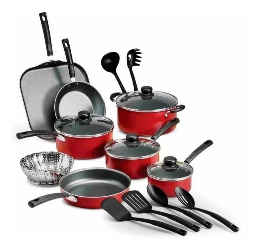 Fashion Bateria De Cocina Primaware Sartenes 18 Pzas Roja Tramontina