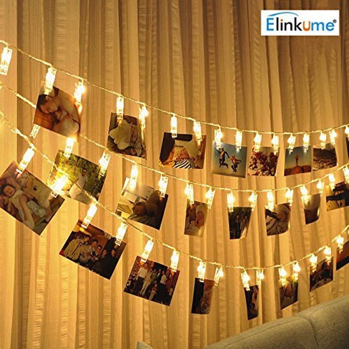 Home ELINKUME foto Clip cadena de luces