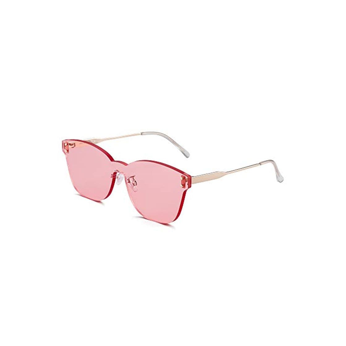 Producto JIM HALO Una Pieza Sin Marco Montura Gafas de Sol Mujer Lente Transprente Caramelo Color Teñido Rosa