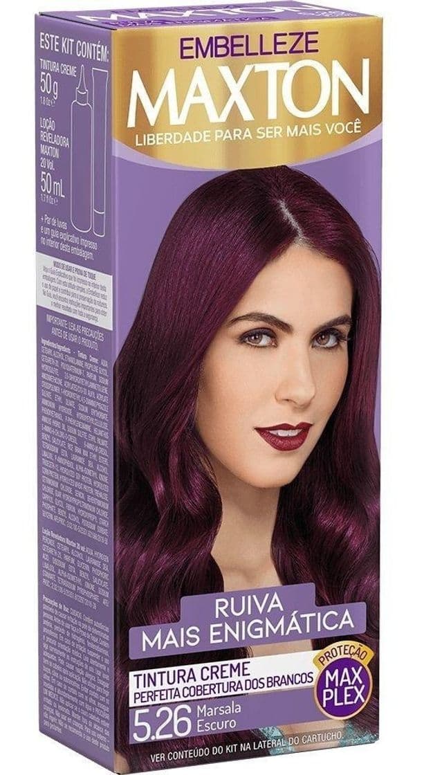 Fashion Tinta de Cabelo Maxton Ruiva Mais Enigmática Marsala Escuro ...