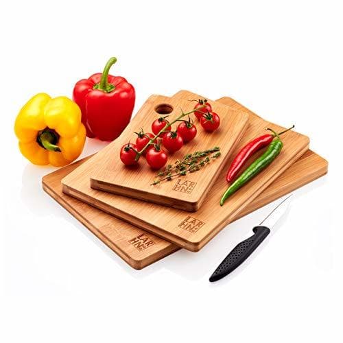 Producto Tablas De Cortar Cocina en Madera Premium Extra-Gruesas - Juego de 3