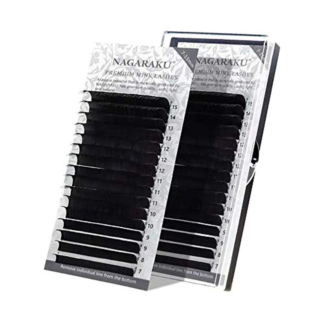 Producto Extensiones de pestañas NAGARAKU Mix Individual Premium Mink Matte Black False Eyelash