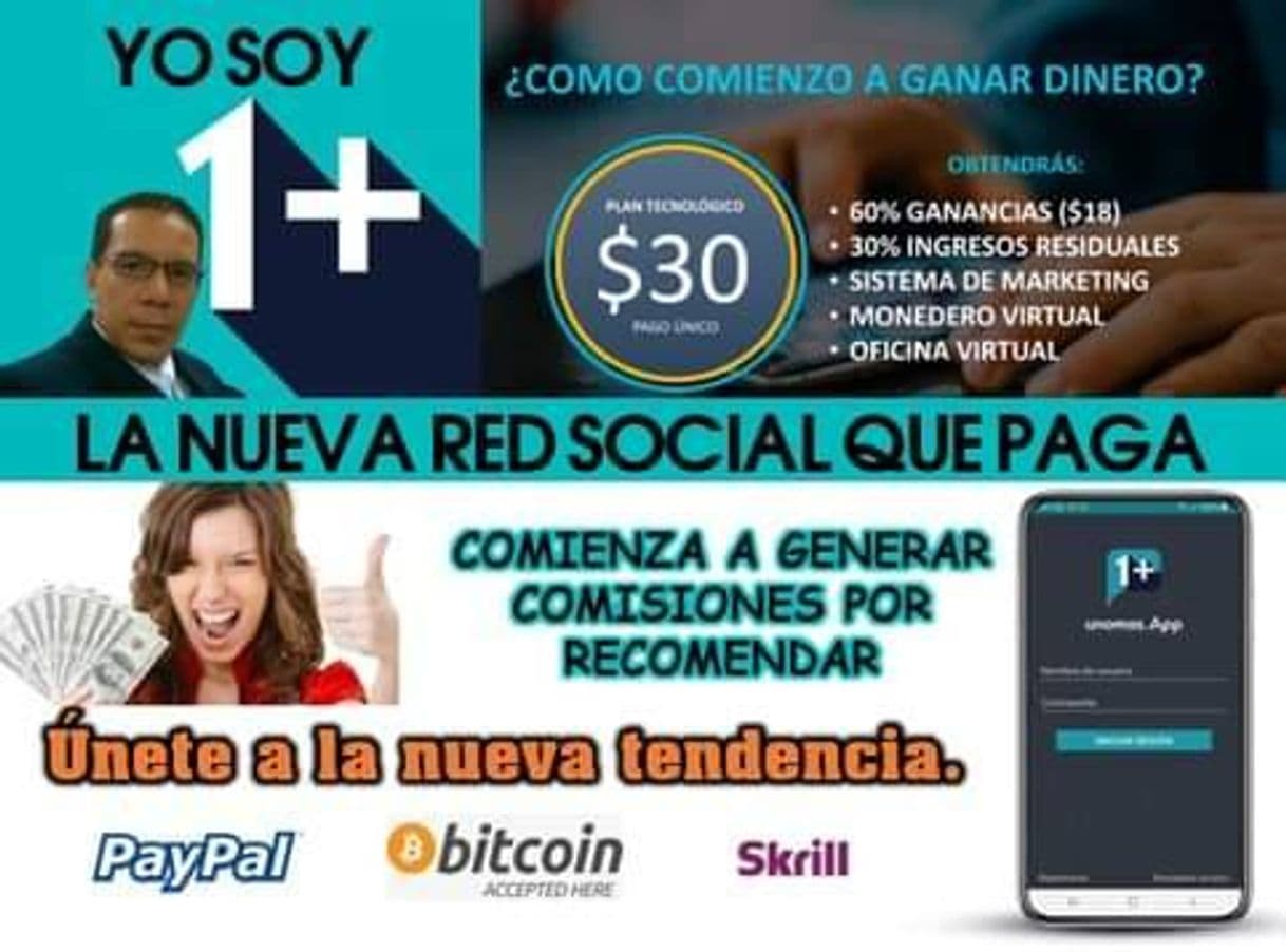 App Unomas Winner World International una red social gratuita 