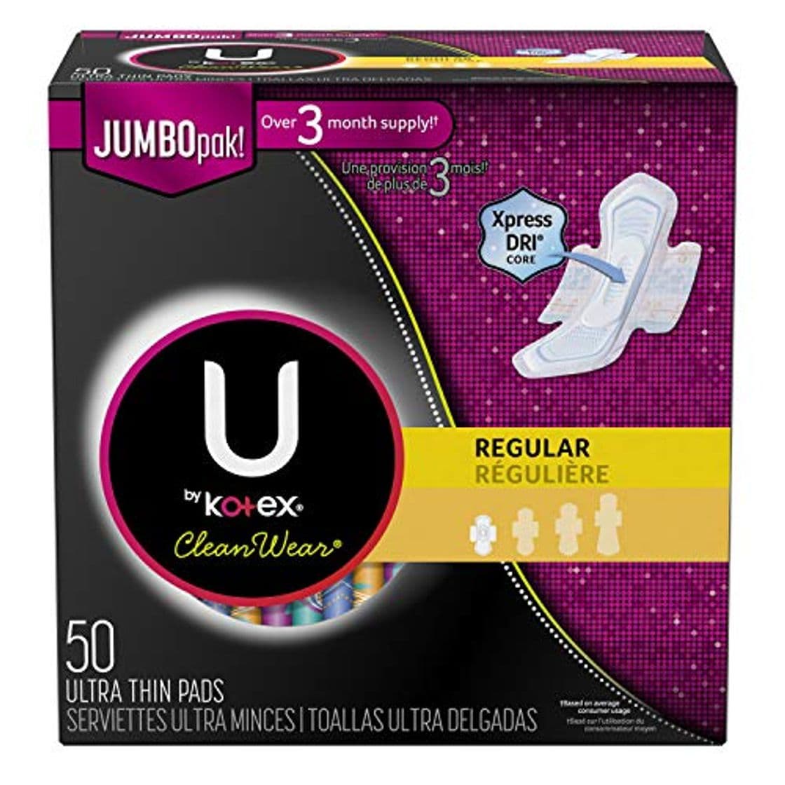 Producto Kotex Ultra Thin Regular Cleanwear Pads With Wings