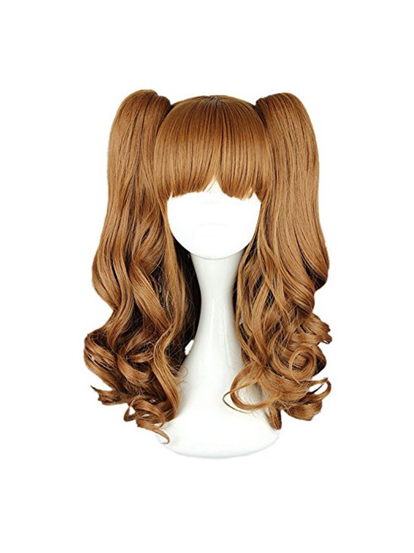 Product CLOCOLOR Halloween Cosplay Peluca de Dos Colas de Caballo Peinado para Mujer