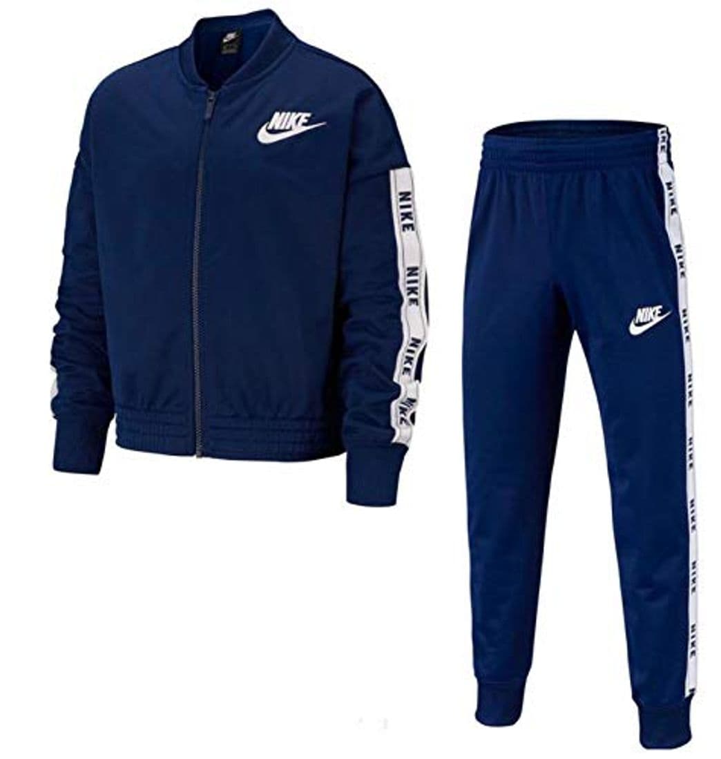 Product NIKE G NSW TRK Suit Tricot Chándal, Niñas, Blue Void/White/Blue Void/