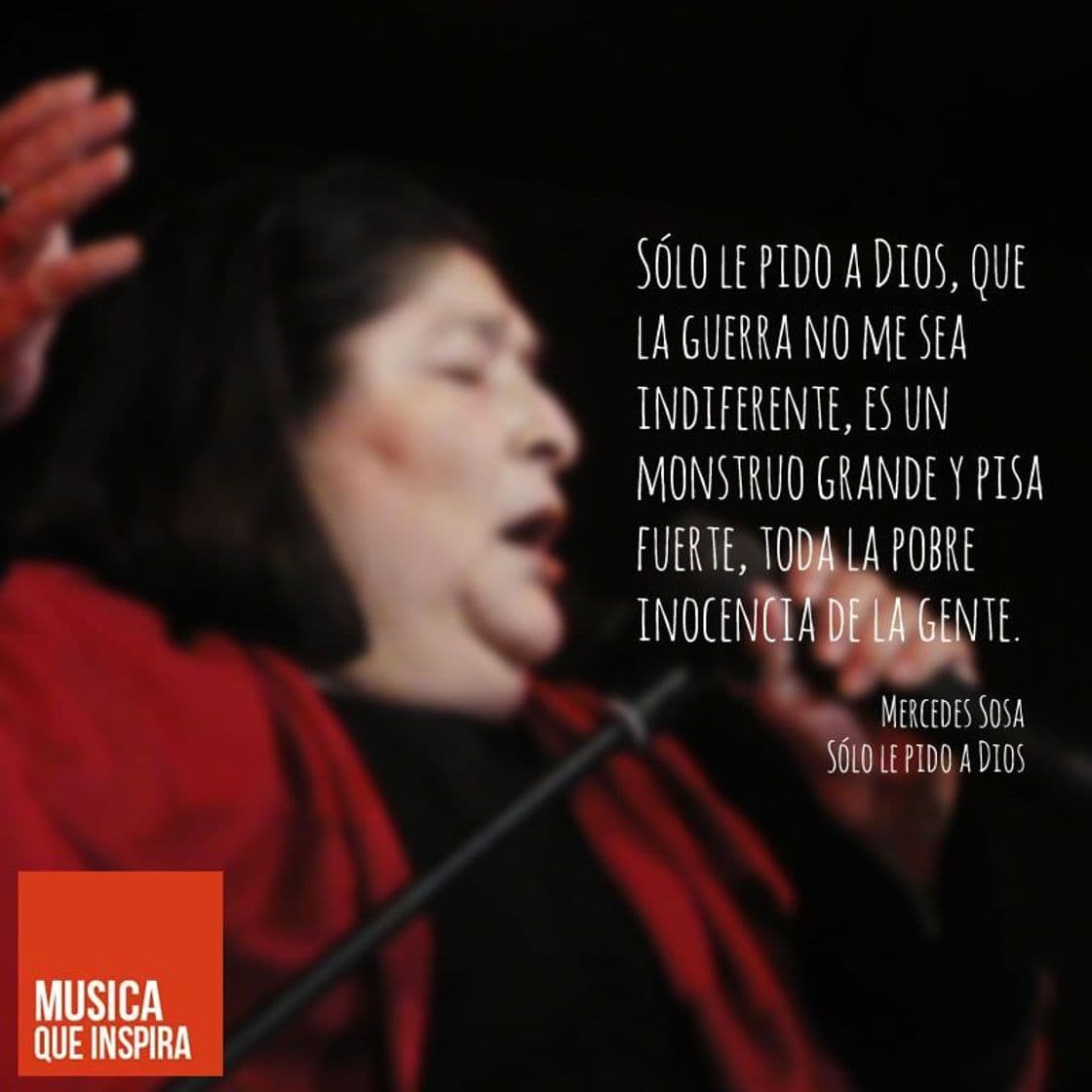 Canción Mercedes Sosa.Solo le pido a Dios