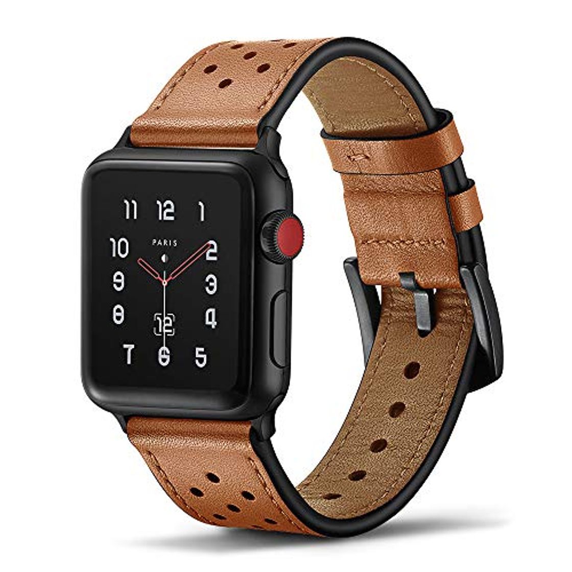 Product Tasikar para Correa Apple Watch 42mm 44mm Diseño de Cuero Genuino Compatible