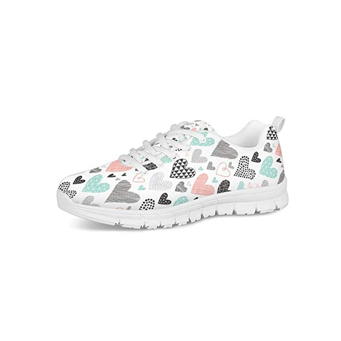 Product POLERO Sneaker Zapatillas de Deporte Corazone y Amor para Dama Mujer con Cordones 36 Talla Europea