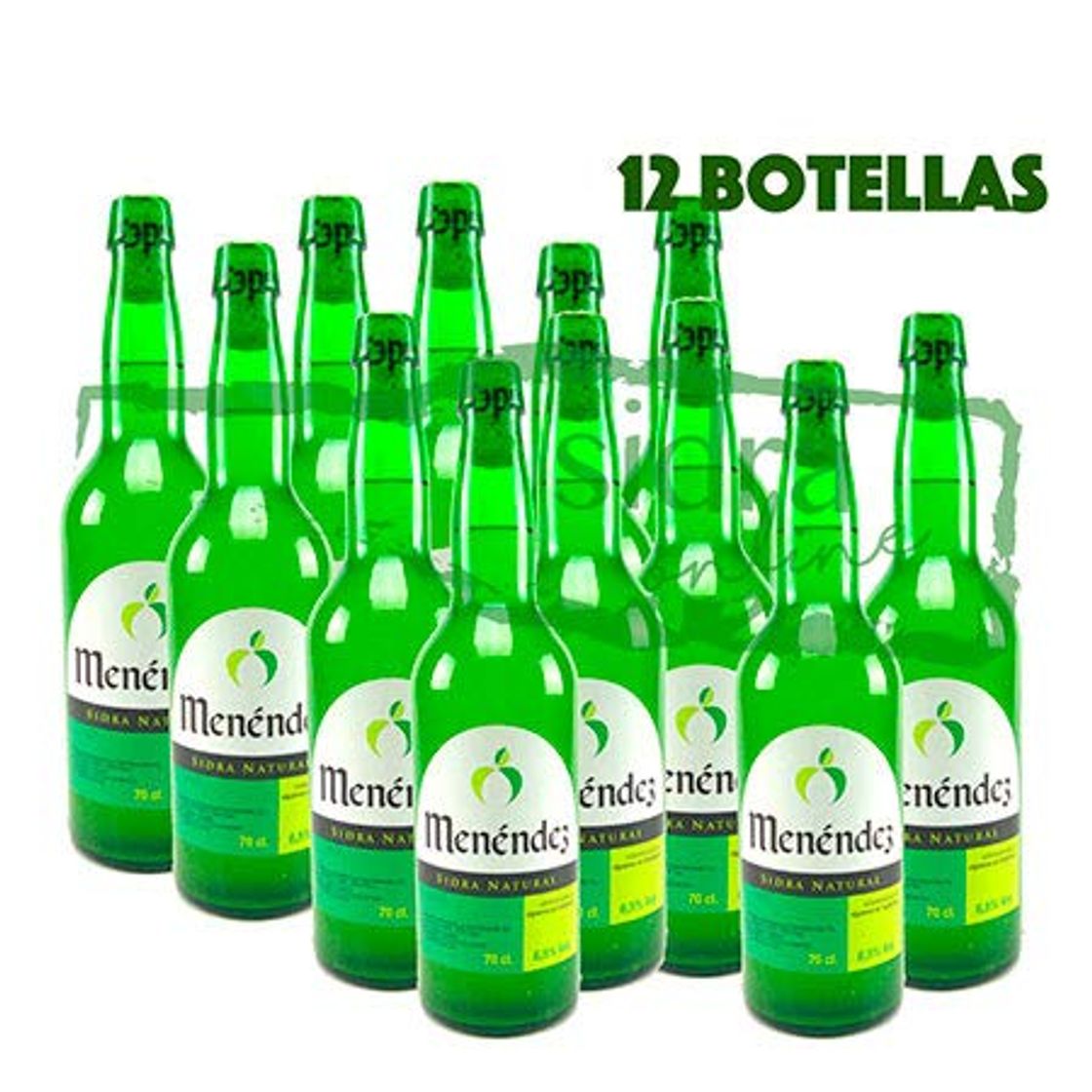 Product Caja de 12 botellas de sidra de Asturias Menéndez