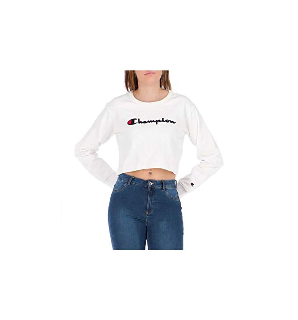 Product Champion Crewneck Croptop 111388-WW001 Wht !!es damskie Blusa