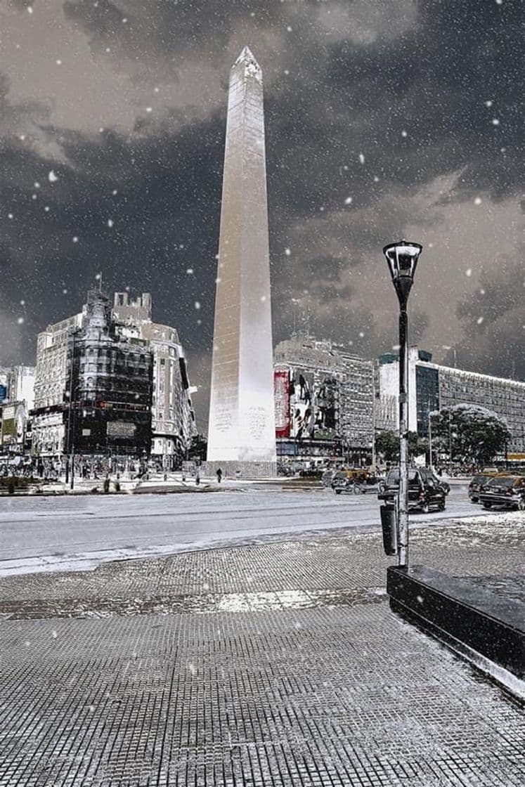 Lugar Obelisco- Nieve en Buenos Aires