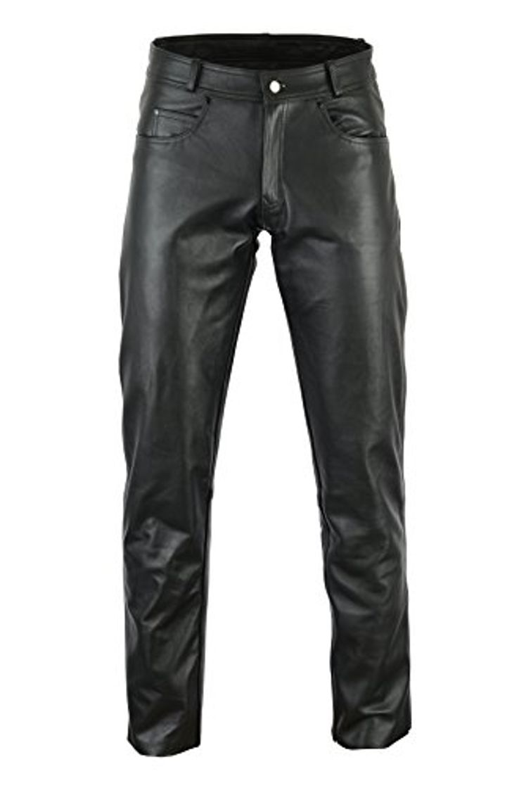 Lugar Bikers Gear CE1621-1 - Pantalón de piel sintética para hombre