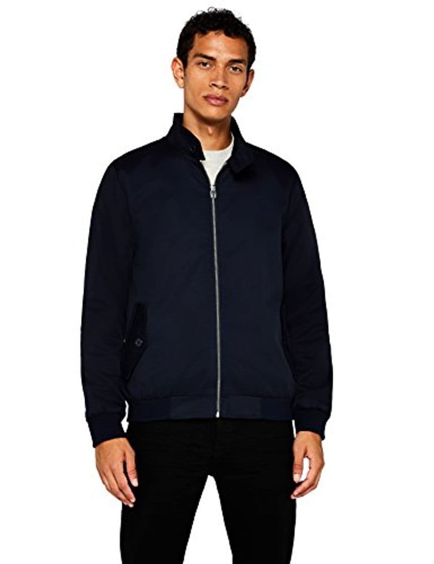 Moda Marca Amazon - find. Chaqueta con Cremallera Hombre, Azul