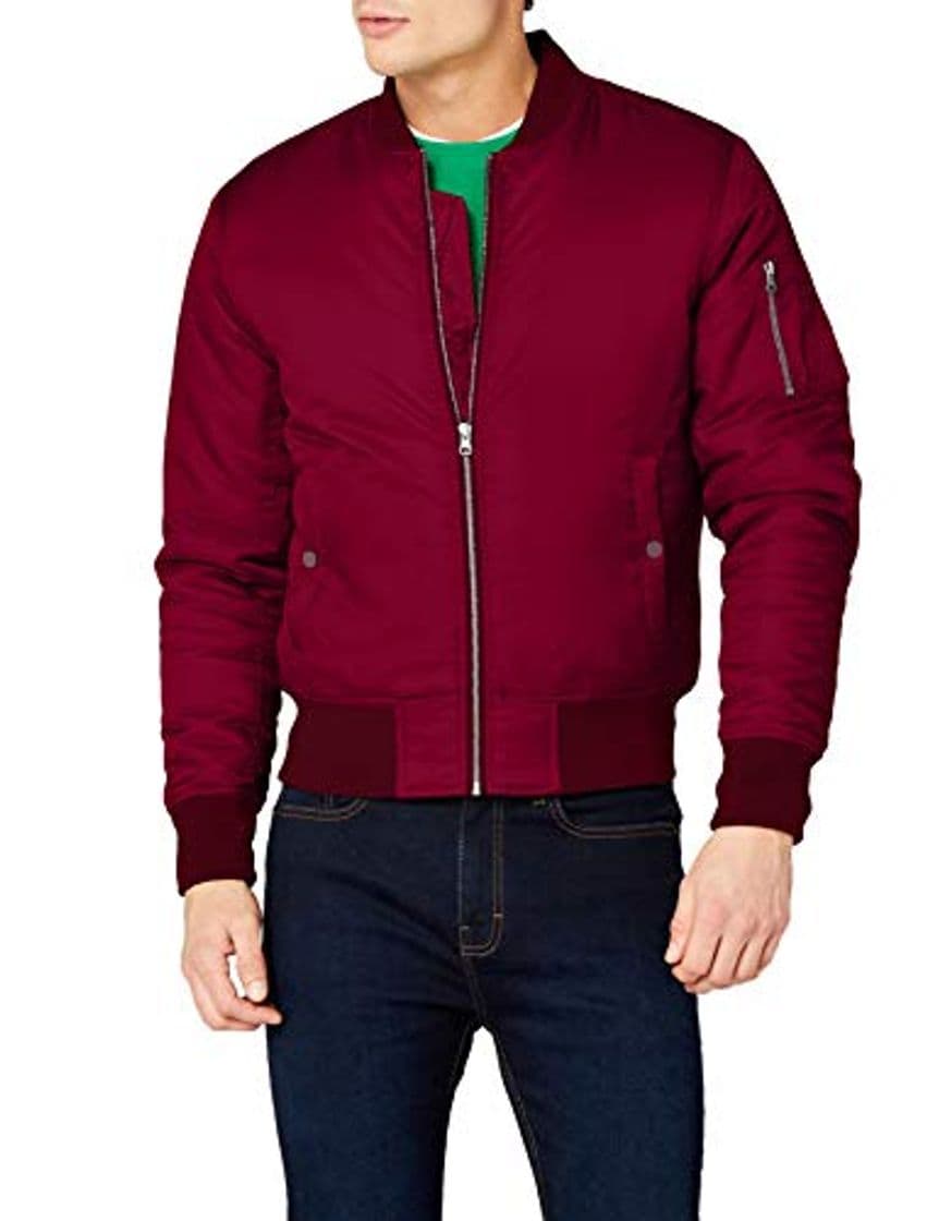 Moda Urban Classics Basic Bomber Jacket, Rojo