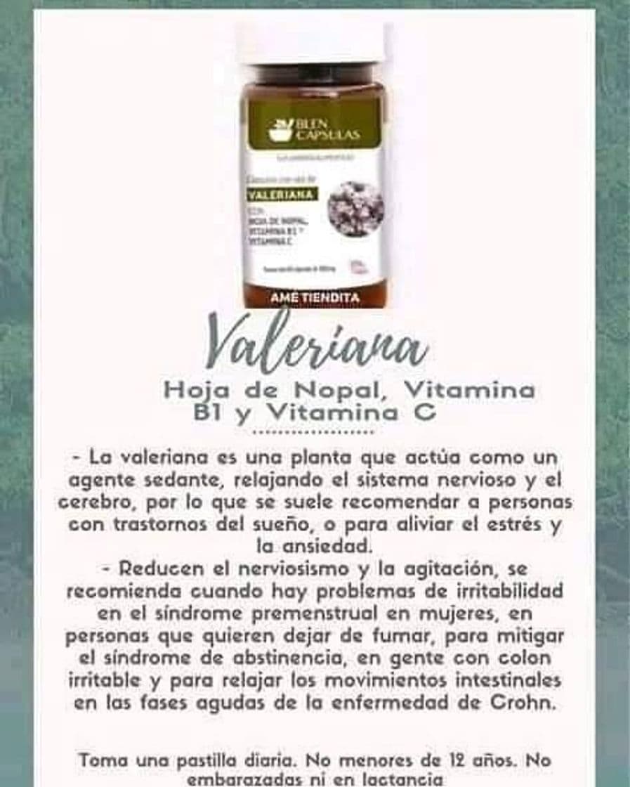 Fashion Pastillas de valeriana ❗