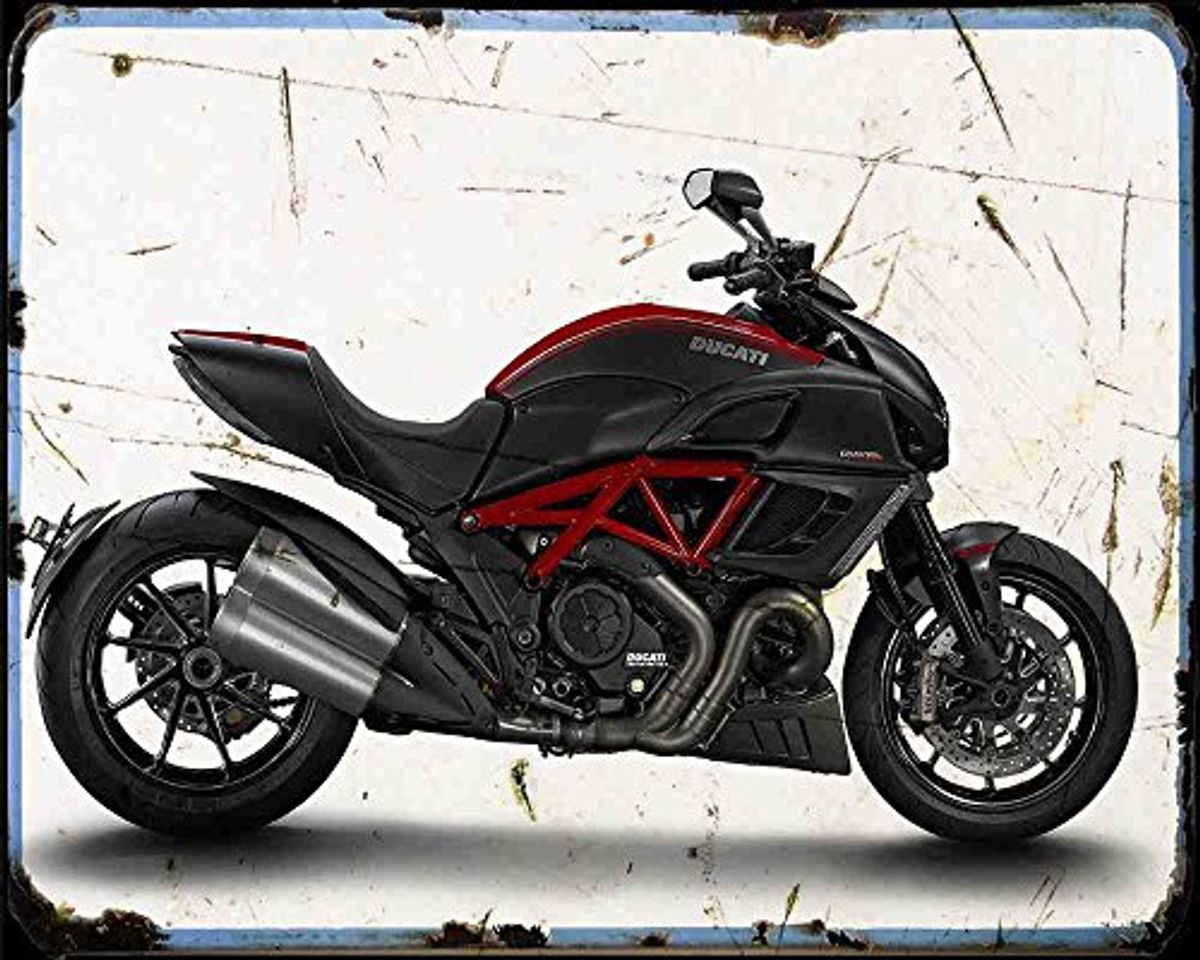 Producto DUCAT Diavel Carbin 14 1 A4 Metal Sign moto Vintage Años